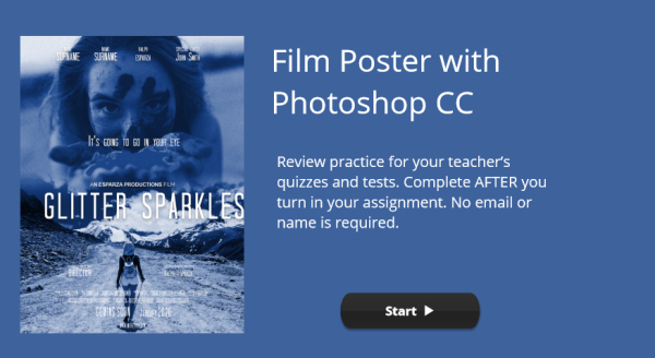 Lesson 30: Photoshop CC Lesson: Design a film poster - a step-by-step no prep lesson