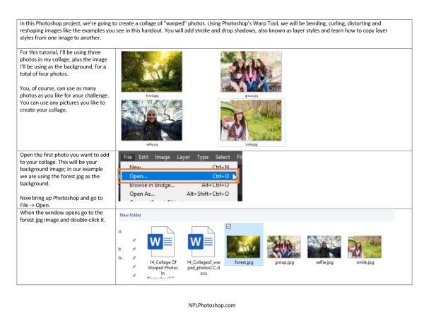 Lesson 20: Create a collage with warped images using Photoshop CC