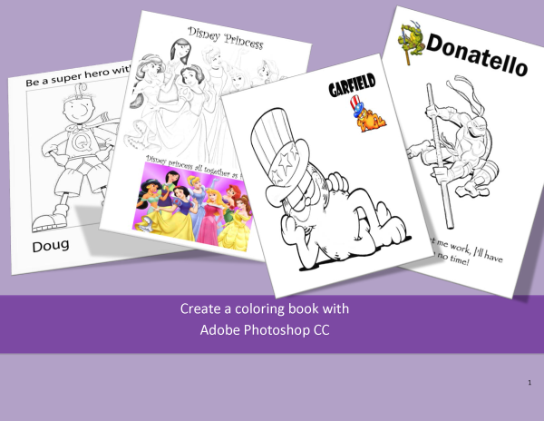 Lesson 11: Coloring book with Adobe Photoshop CC