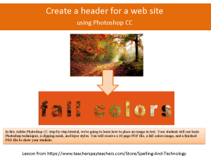 Lesson 13: Create a header for a web site - a step-by-step Photoshop CC lesson