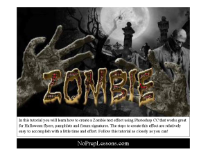 Lesson 17: Zombie style text effect with Photoshop CC -graphic design lesson