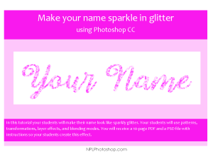 Lesson 22: Make your name sparkle in glitter using Photoshop CC