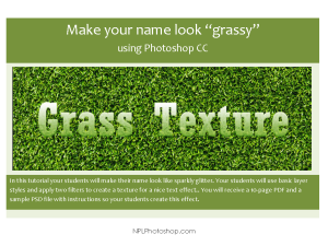 Lesson 23: Textured Grass Text Effect with Photoshop CC - no prep