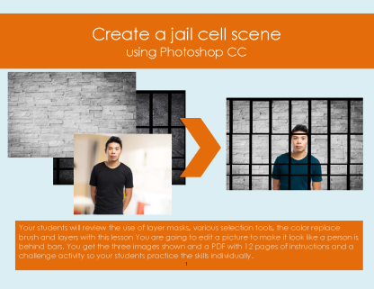 Lesson 29: Create a jail scene - A Photoshop CC step-by-step lesson