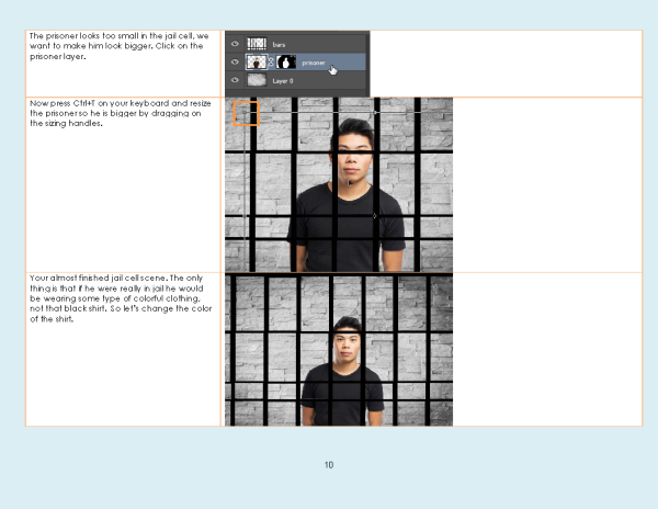 Lesson 29: Create a jail scene - A Photoshop CC step-by-step lesson
